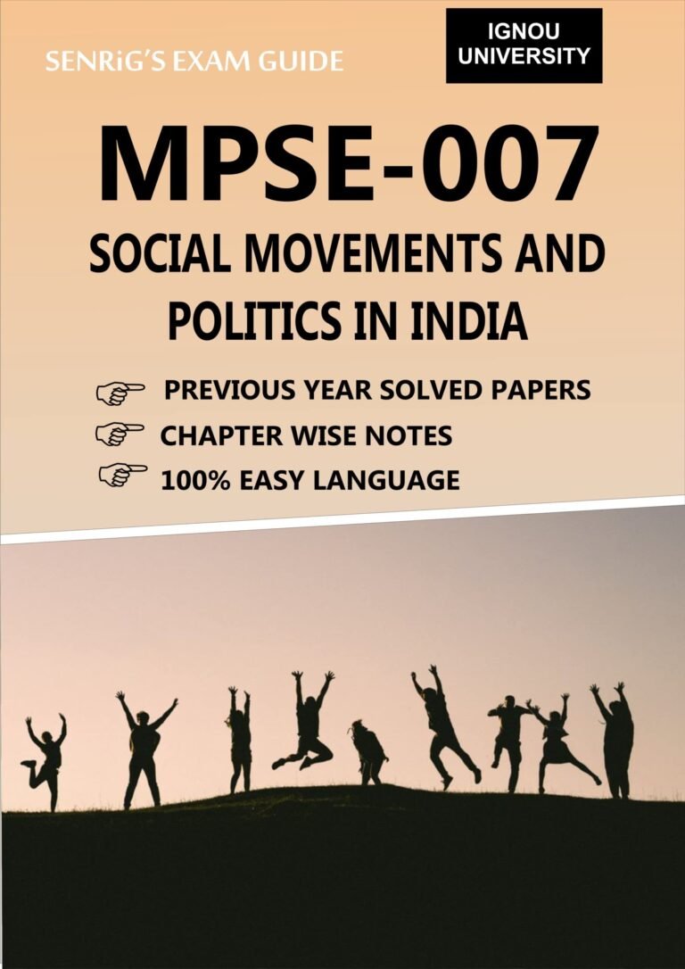 MPSE 004 SOCIAL AND POLITICAL THOUGHT IN MODERN INDIA book