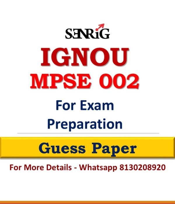 IGNOU MPSE 002 Guess Paper For Exam