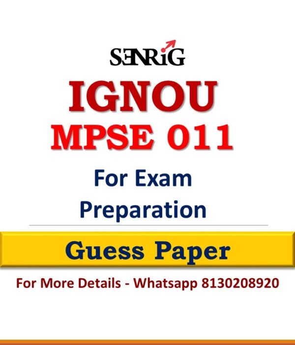 IGNOU MPSE 011 Guess Paper For Exam