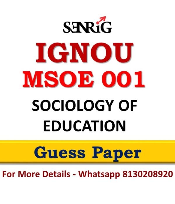 IGNOU MSOE 001 Guess Paper For Exam