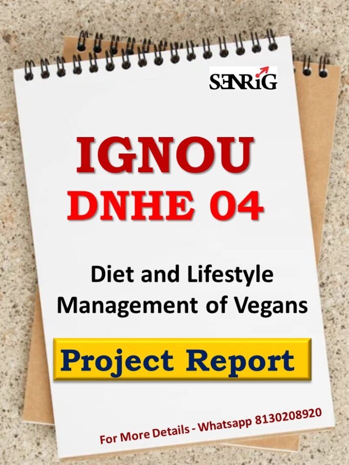 DNHE 4 Diet and Lifestyle Management of Vegans