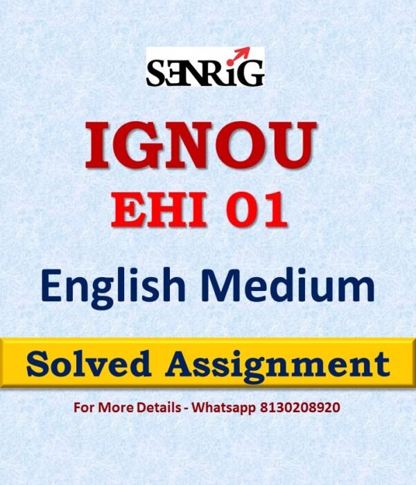 EHI 01 Solved Assignment 2022-23