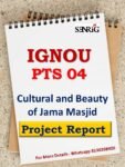 IGNOU PTS 4 Project Cultural and Beauty of Jama Masjid