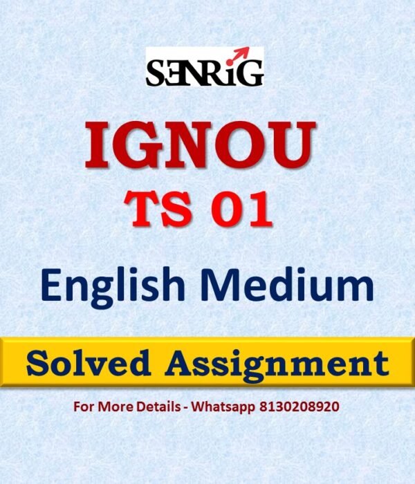 TS 1 Solved Assignment 2022-23