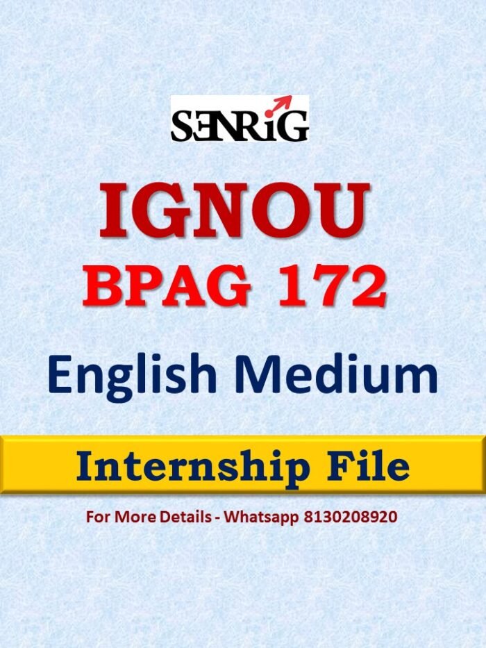 IGNOU BPAG 172 Solved Assignment 2022-23 in English Medium
