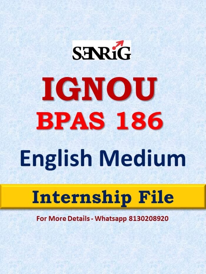 IGNOU BPAS 186 Solved Assignment 2022-23 in English Medium