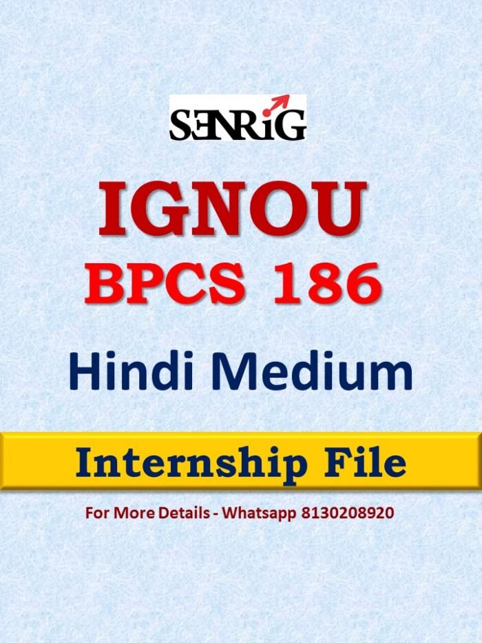IGNOU BPCS 186 Solved Assignment 2022-23 in Hindi Medium