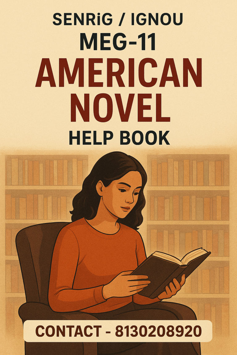 MEG-11 American Novel Help BOOK with Most Important Questions