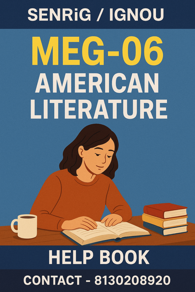 MEG-06 American Literature Help BOOK with Most Imp Questions