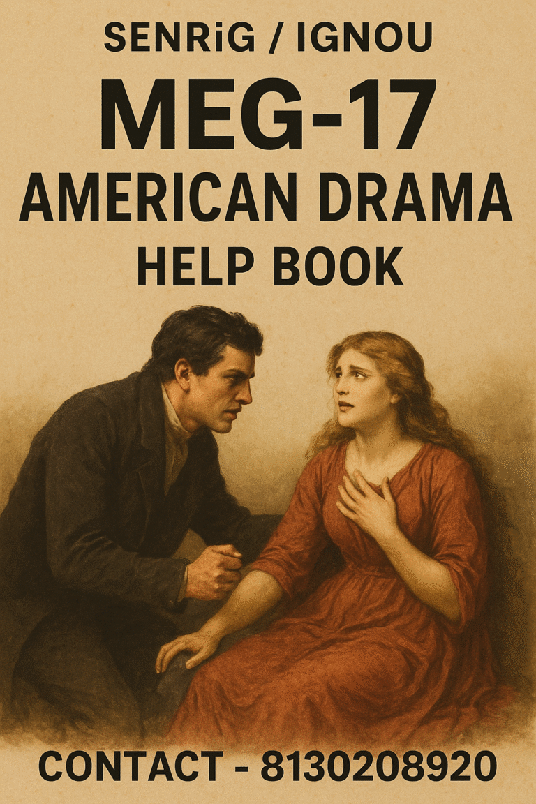 MEG-17 American Drama Help BOOK with Most Imp Questions