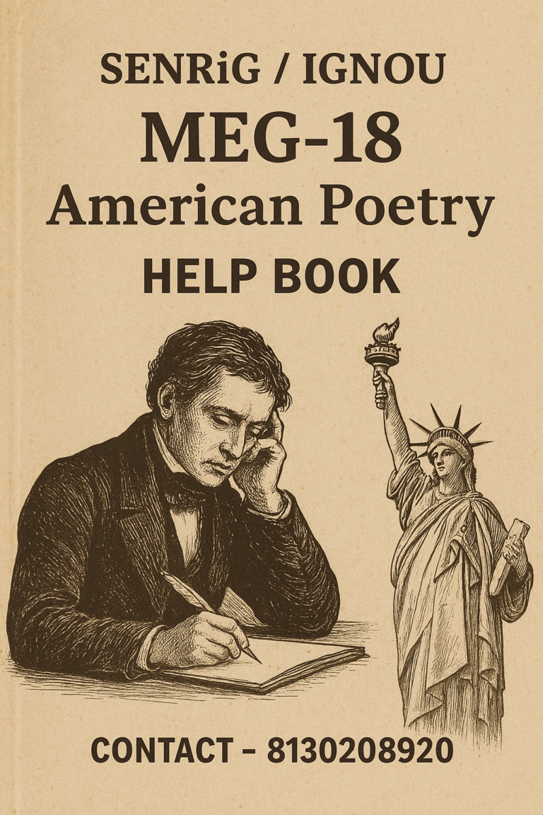 MEG-18 American Poetry Help BOOK with Most Imp Questions
