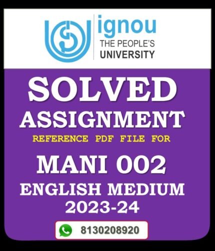MANI 002 Physical Anthropology Solved Assignment 2023-24