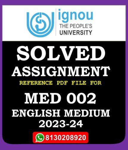 MED 002 Sustainable Development Issues and Challenges Solved Assignment 2023-24