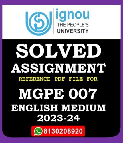 MGPE 007 Non-Violent Movements after Gandhi Solved Assignment 2023-24