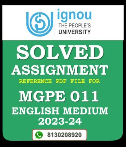 MGPE 011 Human Security Solved Assignment 2023-24