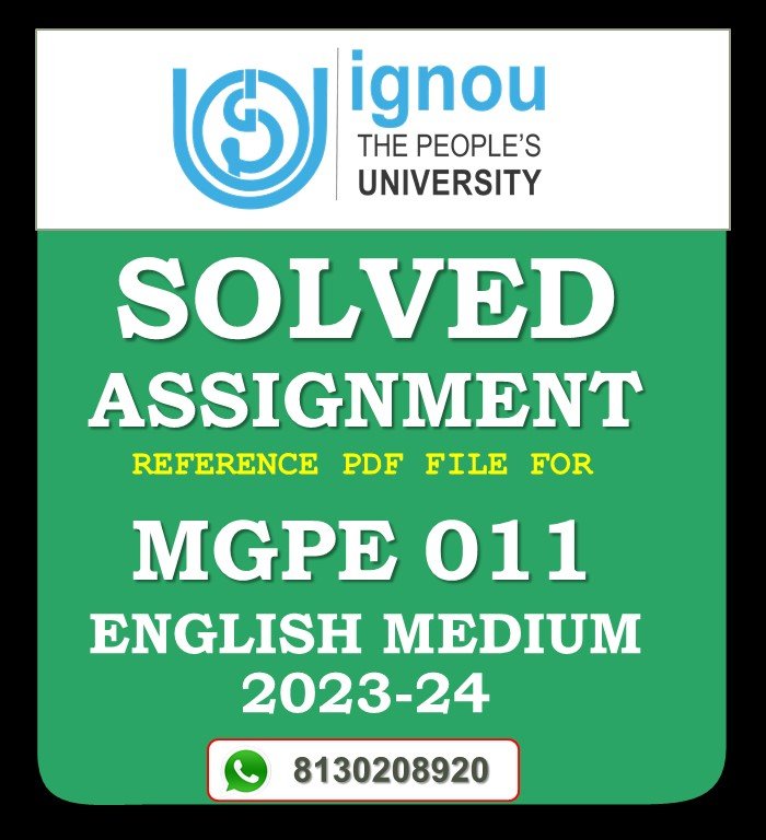MGPE 011 Human Security Solved Assignment 2023-24