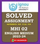 MHI 02 Modern World Solved Assignment 2023-24