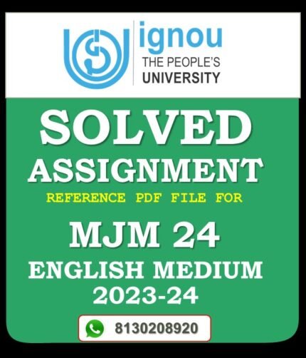 MJM 24 Media and Society Solved Assignment 2023-24