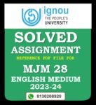 MJM 28 Digital Media Solved Assignment 2023-24