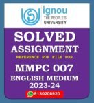MMPC 007 Business Communication Solved Assignment 2023-24