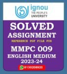 MMPC 009 Management of Machines and Materials Solved Assignment 2023-24
