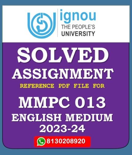MMPC 013 Business Laws Solved Assignment 2023-24