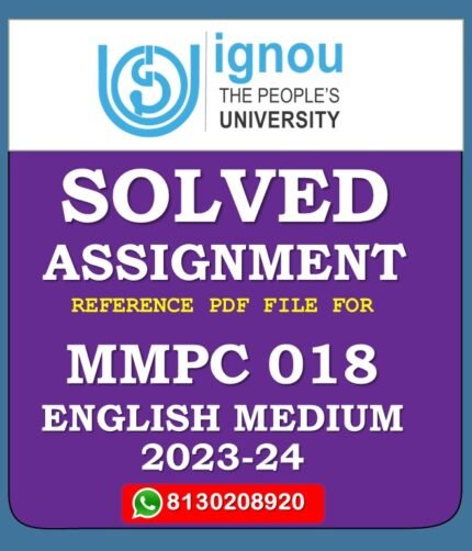 MMPC 018 Entrepreneurship Solved Assignment 2023-24