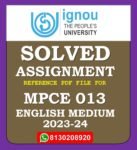 MPCE 013 Psycho therapeutic methods Solved Assignment 2023-24