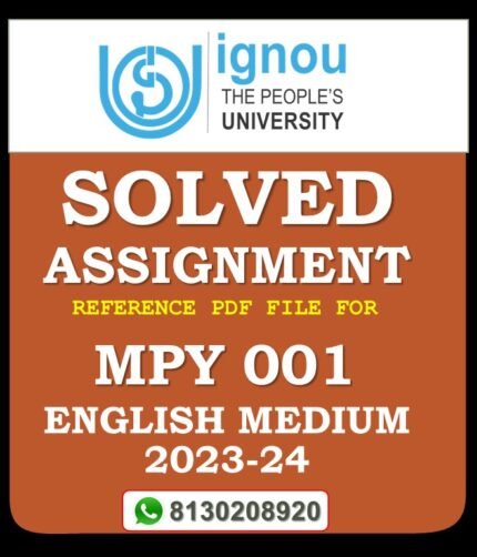 MPY 001 Indian Philosophy Solved Assignment 2023-24