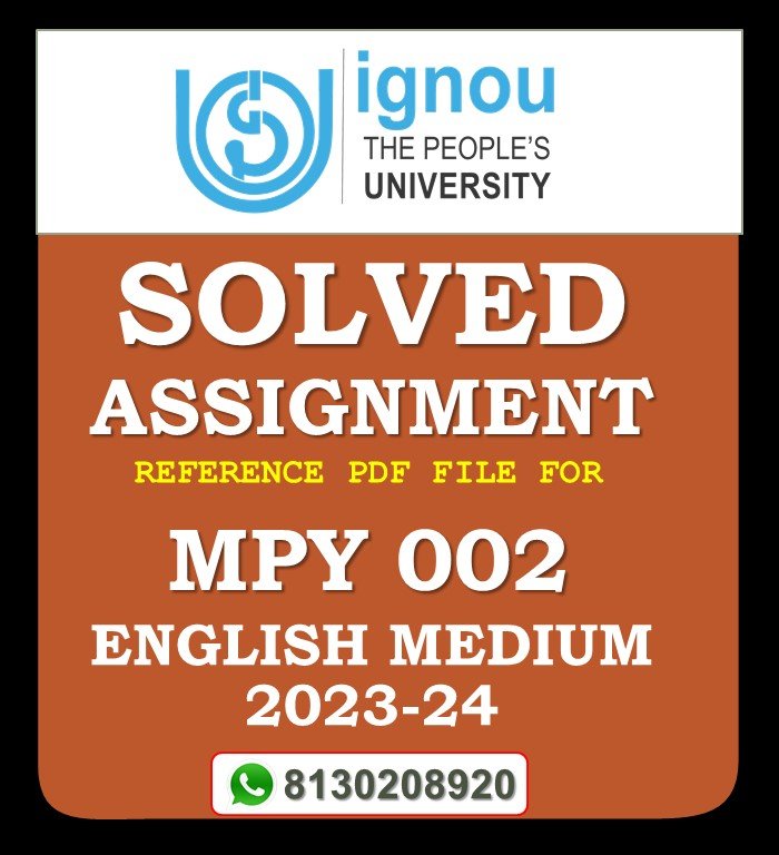 MPY 002 Western Philosophy Solved Assignment 2023-24