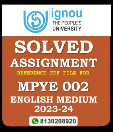 MPYE 002 Ethics Solved Assignment 2023-24