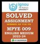 MPYE 009 Philosophy of Science an Cosmology Solved Assignment 2023-24