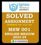MSW 001 Origin and Development of Social Work Solved Assignment 2023-24