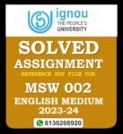 MSW 002 Professional Social Work Indian Perspectives Solved Assignment 2023-24