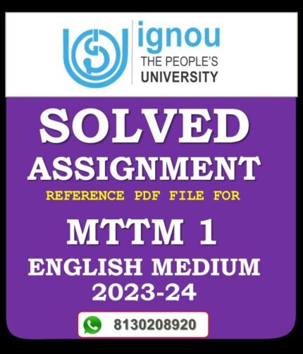 MTTM 1 MANAGEMENT FUNCTIONS AND BEHAVIOUR IN TOURISM Solved Assignment 2023-24
