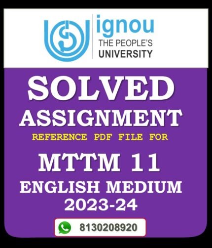 MTTM 11 Tourism Planning And Development Solved Assignment 2023-24