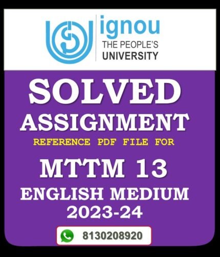 MTTM 13 Tourism Operations Solved Assignment 2023-24