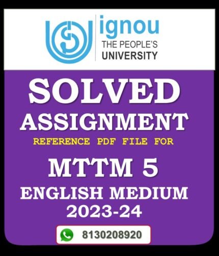 MTTM 5 Accounting Finance And Working Capital For Tourism Managers Solved Assignment 2023-24