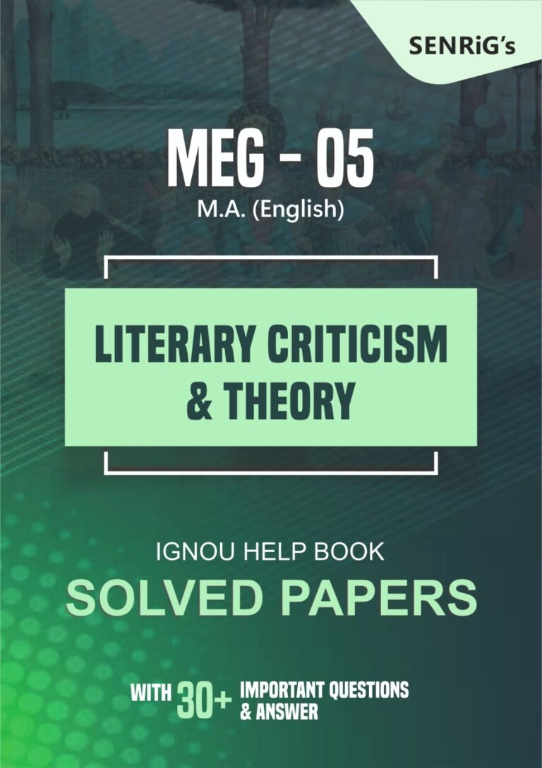 MEG 05 LITERARY CRITICISM & THEORY Help Book