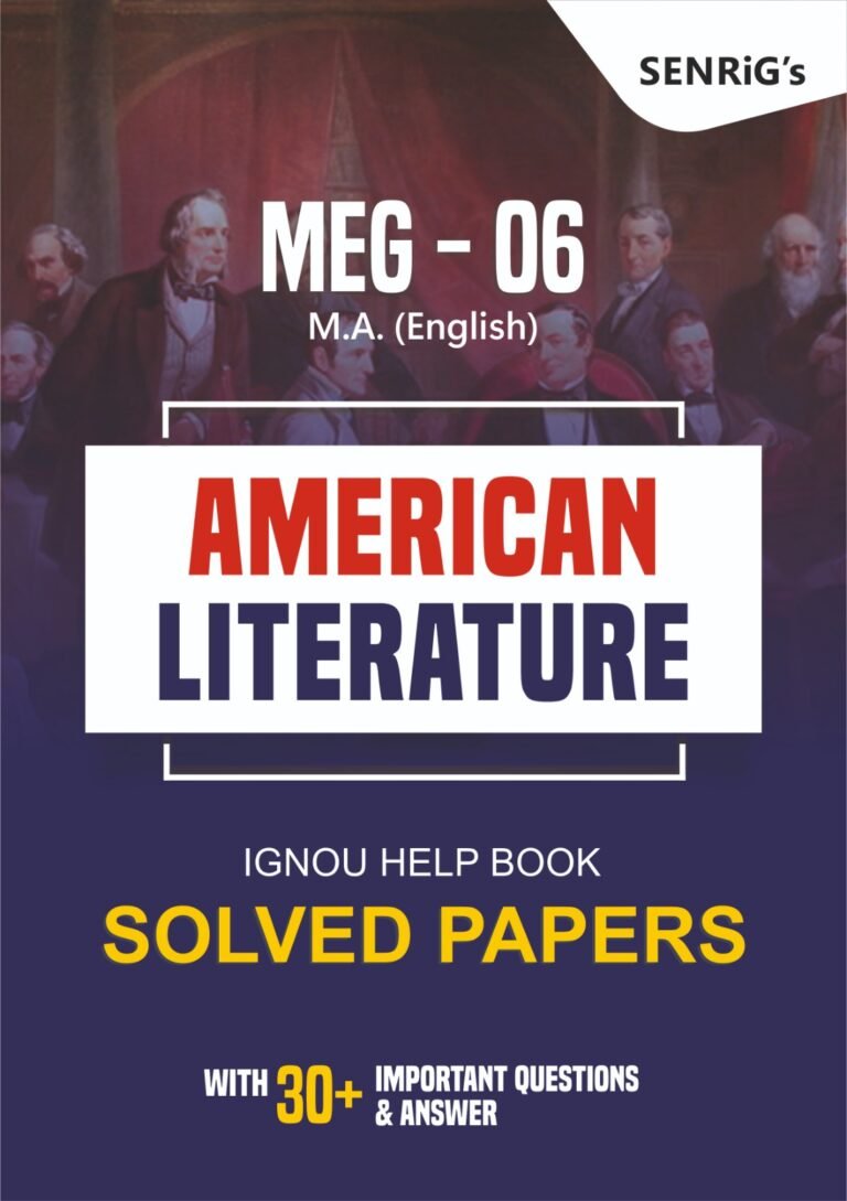 MEG 06 AMERICAN LITERATURE Help Book