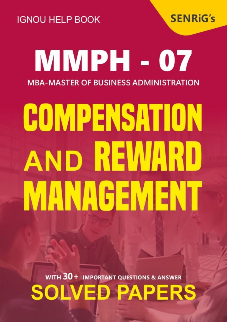 MMPH 007 COMPENSATION AND REWARDS MANAGEMENT Help Book