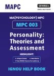 MPC 003 PERSONALITY THEORIES AND ASSESSMENT Help Book