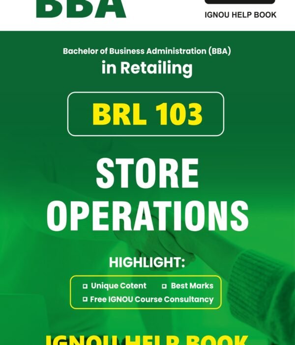 BRL 103 STORE OPERATIONS Help Book with Important Questions with Answers