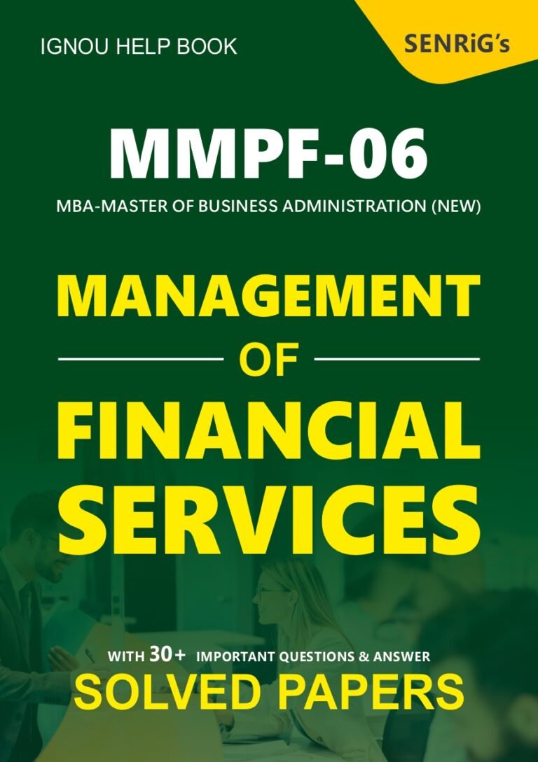 MMPF 006 MANAGEMENT OF FINANCIAL SERVICES Help Book