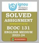 BCOC 131 FINANCIAL ACCOUNTING Solved Assignment 2023-24