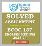 BCOC 137 Corporate Accounting Solved Assignment 2023-24