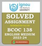 BCOC 138 Cost Accounting Solved Assignment 2023-24