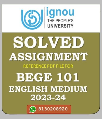BEGE 101 From Language to Literature Solved Assignment 2023-24