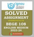 BEGE 108 Reading the Novel Solved Assignment 2023-24