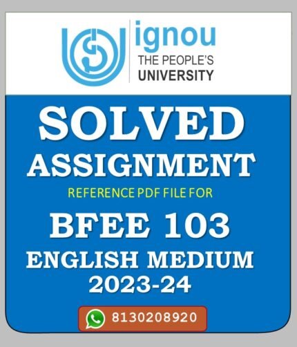 BFEE 103 ALCOHOL DRUGS AND HIV Solved Assignment 2023-24